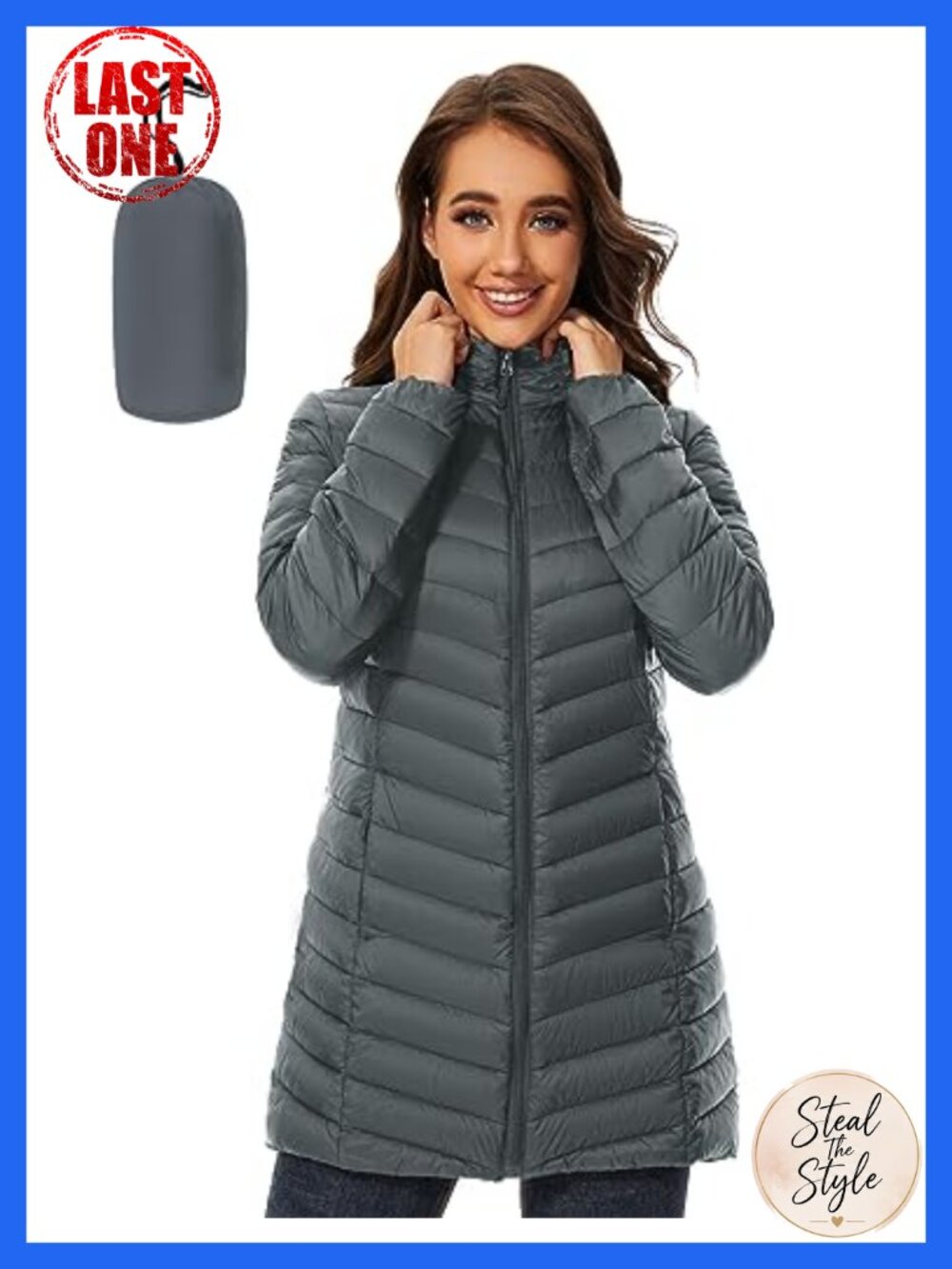 ANOTHER CHOICE Hooded Lightweight Packable Puffer Jacket